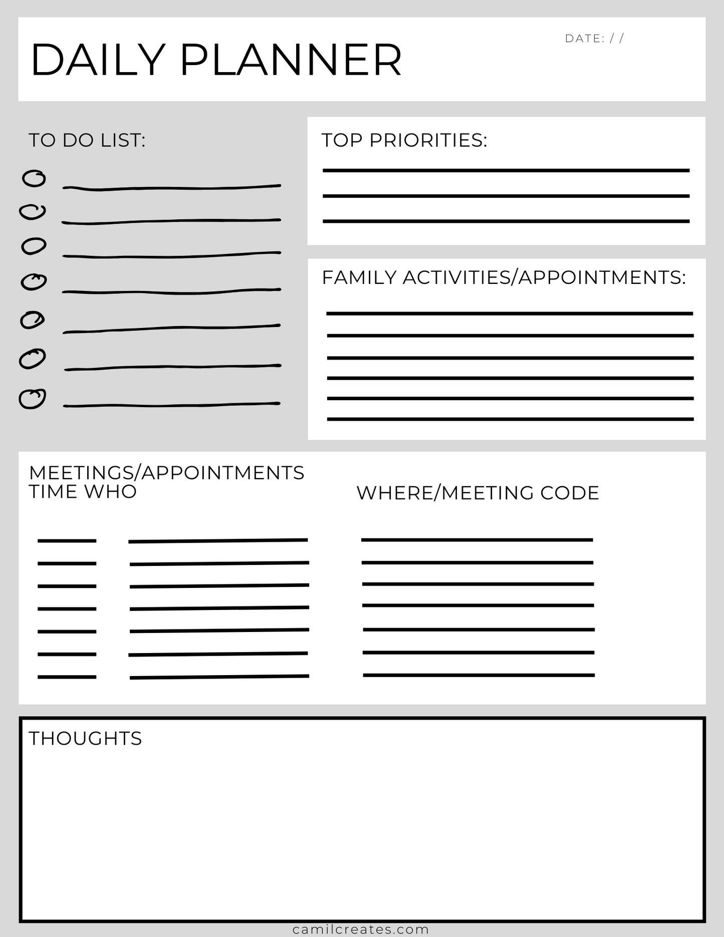 Black/Grey Tunnel Vision: A Productivity Planner & Journal